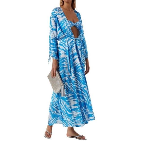 Melissa Odabash Gabby Kaftan Swim Coverup in Splash SZ S NWT - Picture 2 of 8